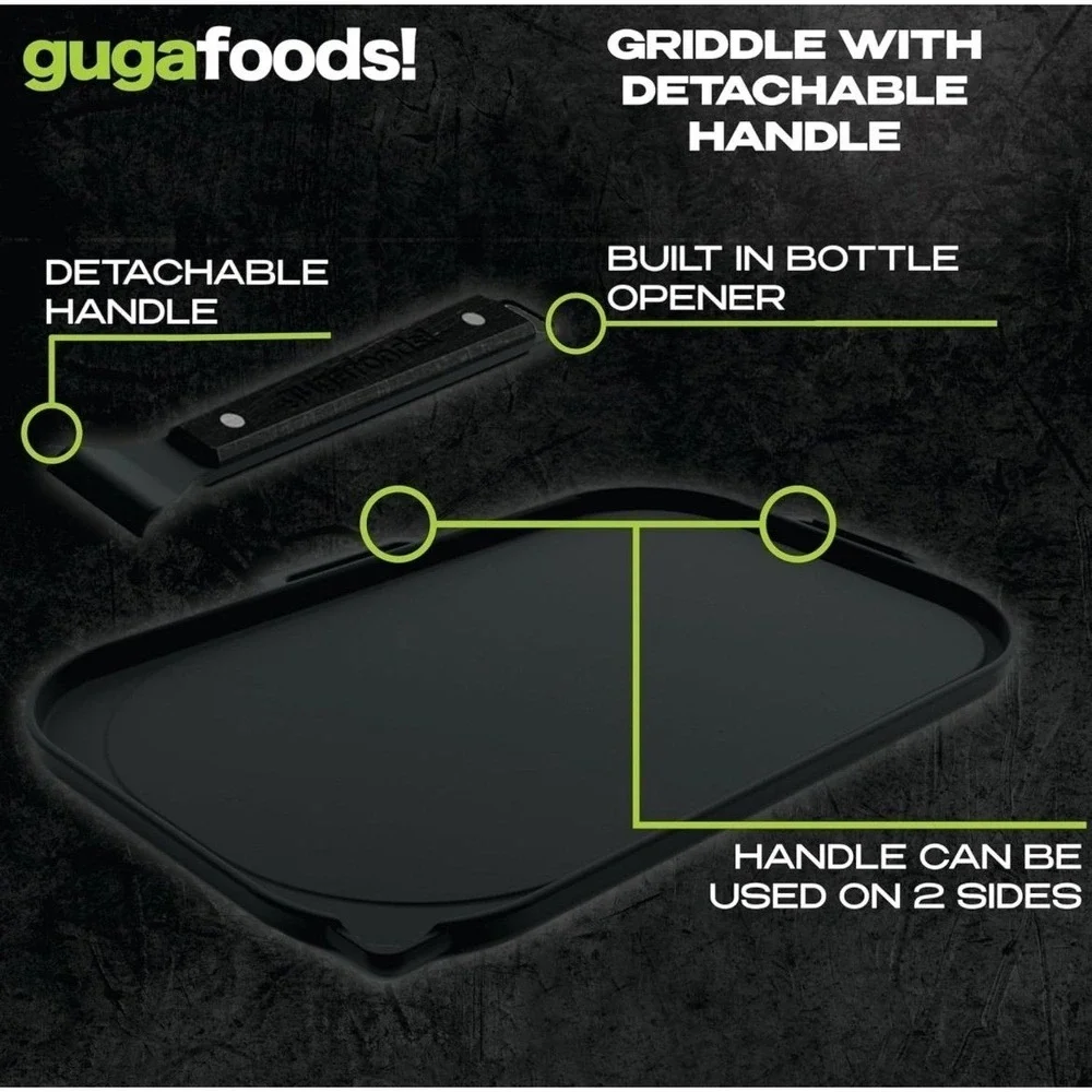 Guga Foods‎ Ultimate Griddle Kit Set. NWT. Grill locks. 2 Spatulas. Griddle.